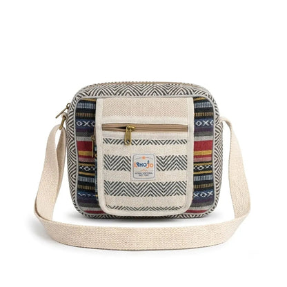 Hemp Hululu Sling Bag for Travel | Multicolor | Khojo - Hemp Bags - Khojo Store