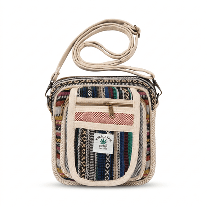 Hemp Hululu Sling Bag for Travel | Multicolor | Khojo - Hemp Bags - Khojo Store