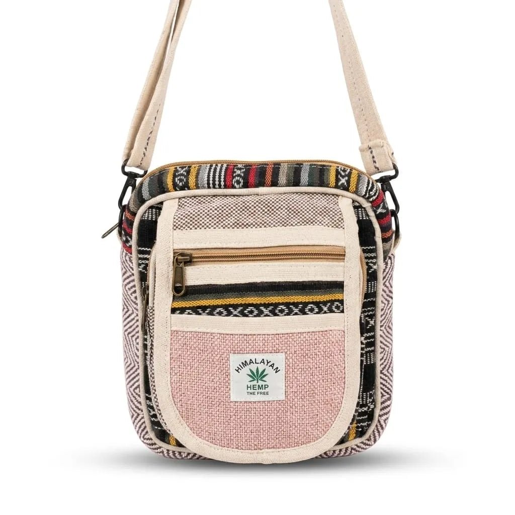 Hemp Hululu Sling Bag for Travel | Multicolor | Khojo - Hemp Bags - Khojo Store