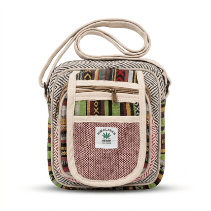 Hemp Hululu Sling Bag for Travel | Multicolor | Khojo - Hemp Bags - Khojo Store