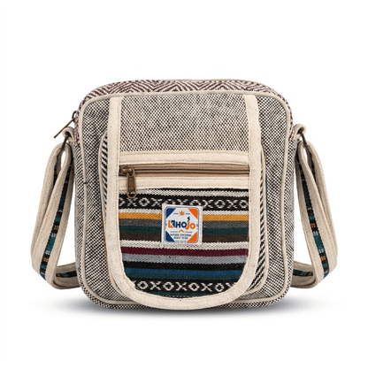 Hemp Hululu Sling Bag for Travel | Multicolor | Khojo - Hemp Bags - Khojo Store