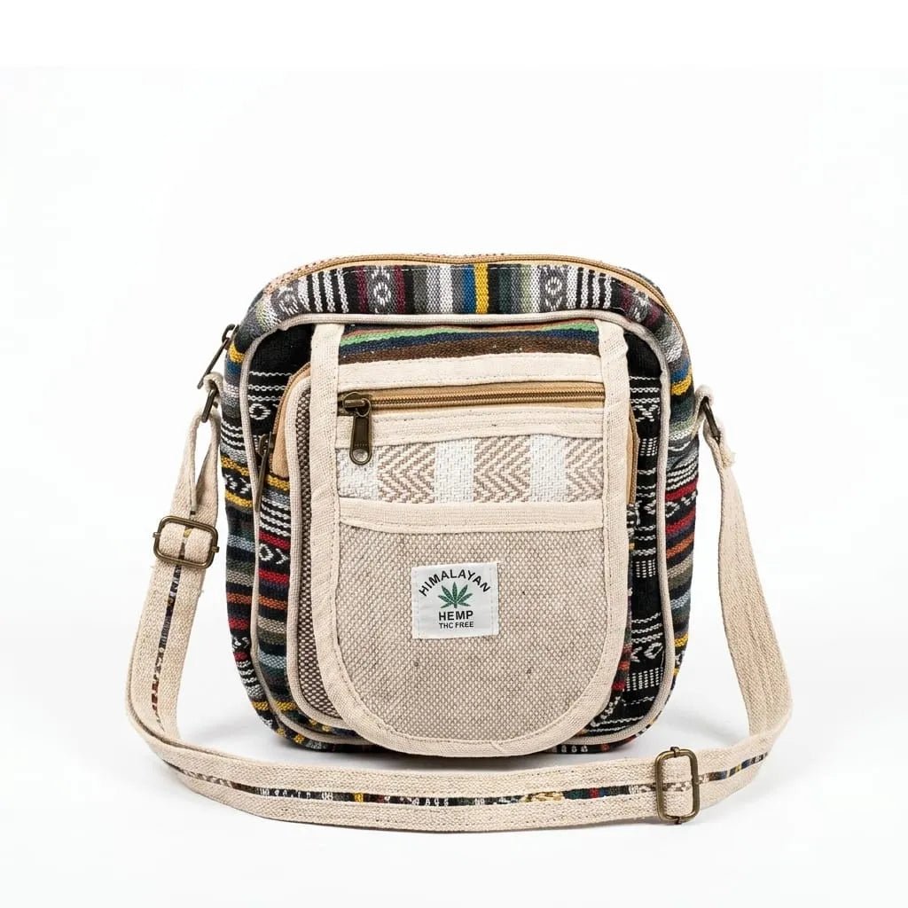 Hemp Hululu Sling Bag for Travel | Multicolor | Khojo - Hemp Bags - Khojo Store