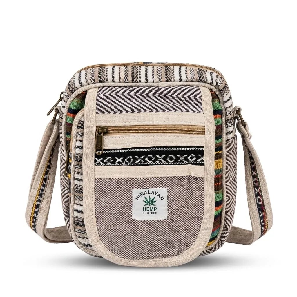 Hemp Hululu Sling Bag for Travel | Multicolor | Khojo - Hemp Bags - Khojo Store