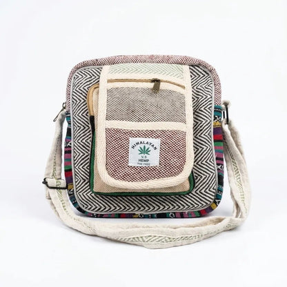 Hemp Hululu Sling Bag for Travel | Multicolor | Khojo - Hemp Bags - Khojo Store