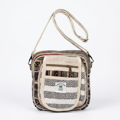 Hemp Hululu Sling Bag for Travel | Multicolor | Khojo - Hemp Bags - Khojo Store