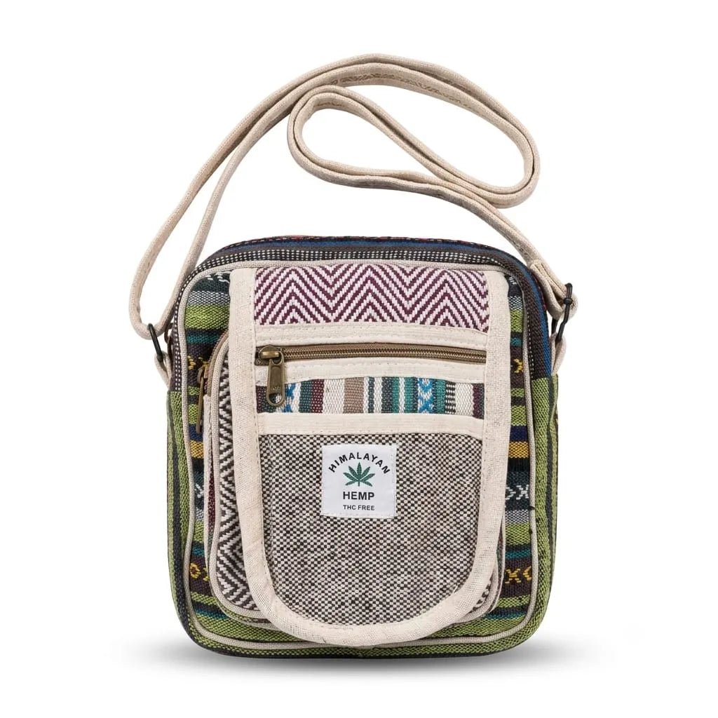 Hemp Hululu Sling Bag for Travel | Multicolor | Khojo - Hemp Bags - Khojo Store