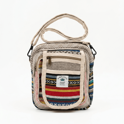 Hemp Hululu Sling Bag for Travel | Multicolor | Khojo - Hemp Bags - Khojo Store