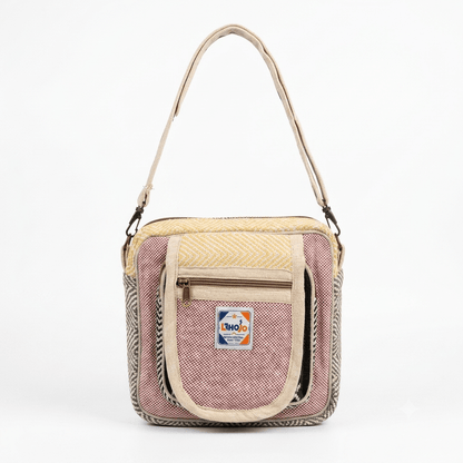 Hemp Hululu Sling Bag for Travel | Multicolor | Khojo - Hemp Bags - Khojo Store