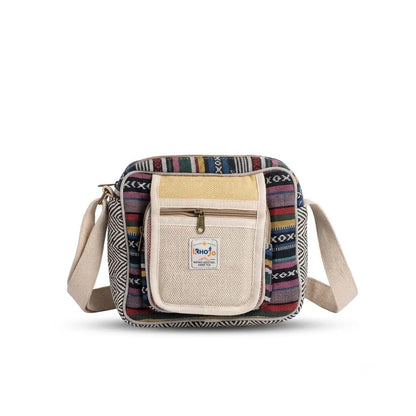 Hemp Hululu Sling Bag for Travel | Multicolor | Khojo - Hemp Bags - Khojo Store