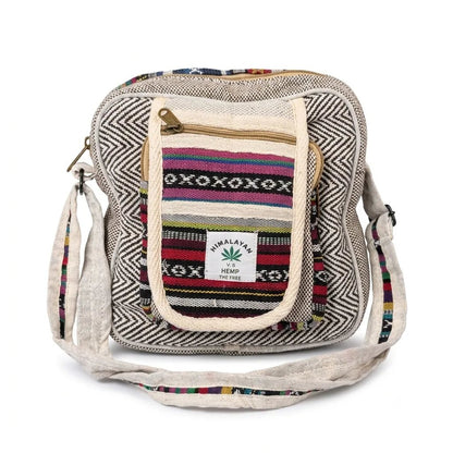 Hemp Hululu Sling Bag for Travel | Multicolor | Khojo - Hemp Bags - Khojo Store