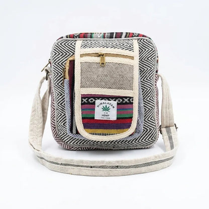 Hemp Hululu Sling Bag for Travel | Multicolor | Khojo - Hemp Bags - Khojo Store