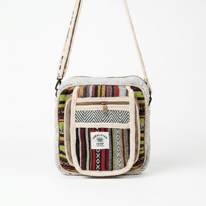 Hemp Hululu Sling Bag for Travel | Multicolor | Khojo - Hemp Bags - Khojo Store