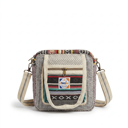 Hemp Hululu Sling Bag for Travel | Multicolor | Khojo - Hemp Bags - Khojo Store