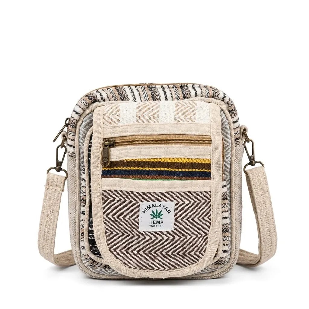 Hemp Hululu Sling Bag for Travel | Multicolor | Khojo - Hemp Bags - Khojo Store