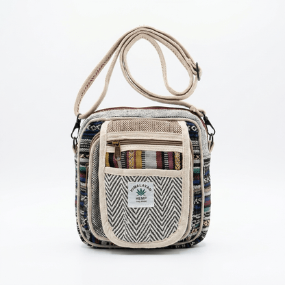 Hemp Hululu Sling Bag for Travel | Multicolor | Khojo - Hemp Bags - Khojo Store