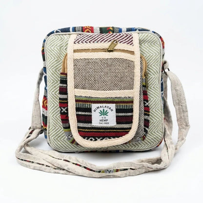 Hemp Hululu Sling Bag for Travel | Multicolor | Khojo - Hemp Bags - Khojo Store