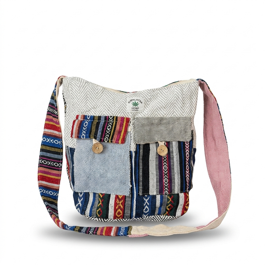 Lightweight natural hemp jhola bag for travel by Khojo