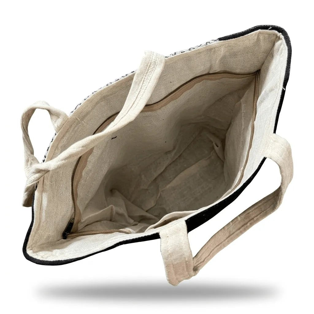 Hemp Multicolor Tote Bag for Conscious Travelers | Khojo - Hemp Bags - Khojo Store