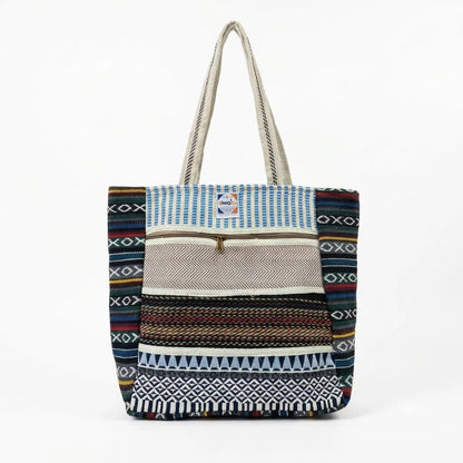 Hemp Multicolor Tote Bag for Conscious Travelers | Khojo - Hemp Bags - Khojo Store