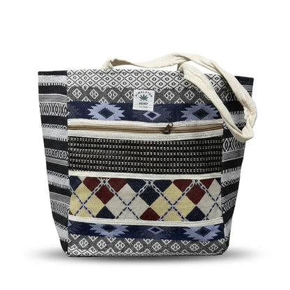 Hemp Multicolor Tote Bag for Conscious Travelers | Khojo - Hemp Bags - Khojo Store