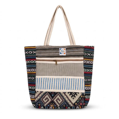 Hemp Multicolor Tote Bag for Conscious Travelers | Khojo - Hemp Bags - Khojo Store