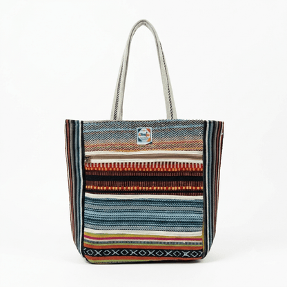 Hemp Multicolor Tote Bag for Conscious Travelers | Khojo - Hemp Bags - Khojo Store