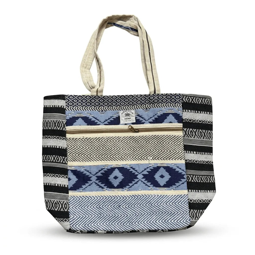 Hemp Multicolor Tote Bag for Conscious Travelers | Khojo - Hemp Bags - Khojo Store
