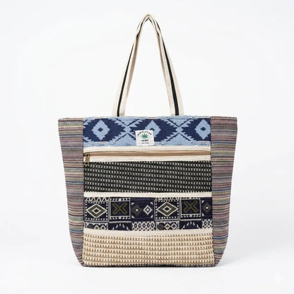 Hemp Multicolor Tote Bag for Conscious Travelers | Khojo - Hemp Bags - Khojo Store