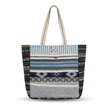 Hemp Multicolor Tote Bag for Conscious Travelers | Khojo - Hemp Bags - Khojo Store