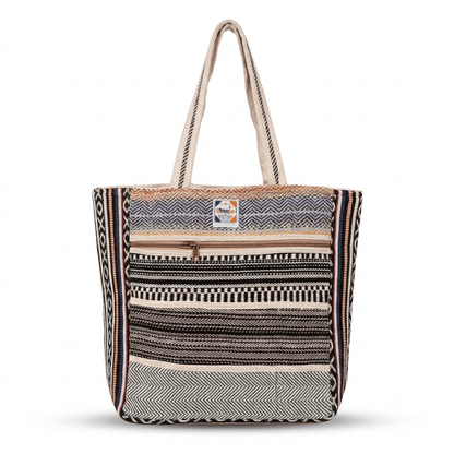 Hemp Multicolor Tote Bag for Conscious Travelers | Khojo - Hemp Bags - Khojo Store