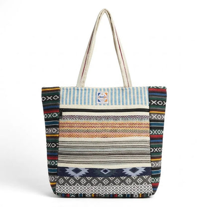 Hemp Multicolor Tote Bag for Conscious Travelers | Khojo - Hemp Bags - Khojo Store
