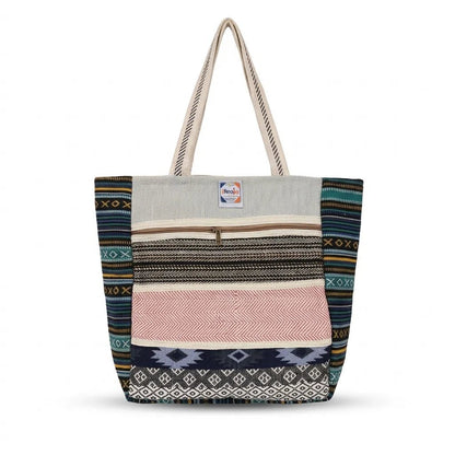 Hemp Multicolor Tote Bag for Conscious Travelers | Khojo - Hemp Bags - Khojo Store