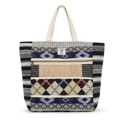 Hemp Multicolor Tote Bag for Conscious Travelers | Khojo - Hemp Bags - Khojo Store