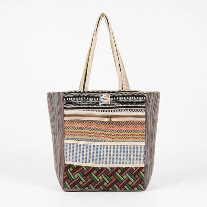 Hemp Multicolor Tote Bag for Conscious Travelers | Khojo - Hemp Bags - Khojo Store