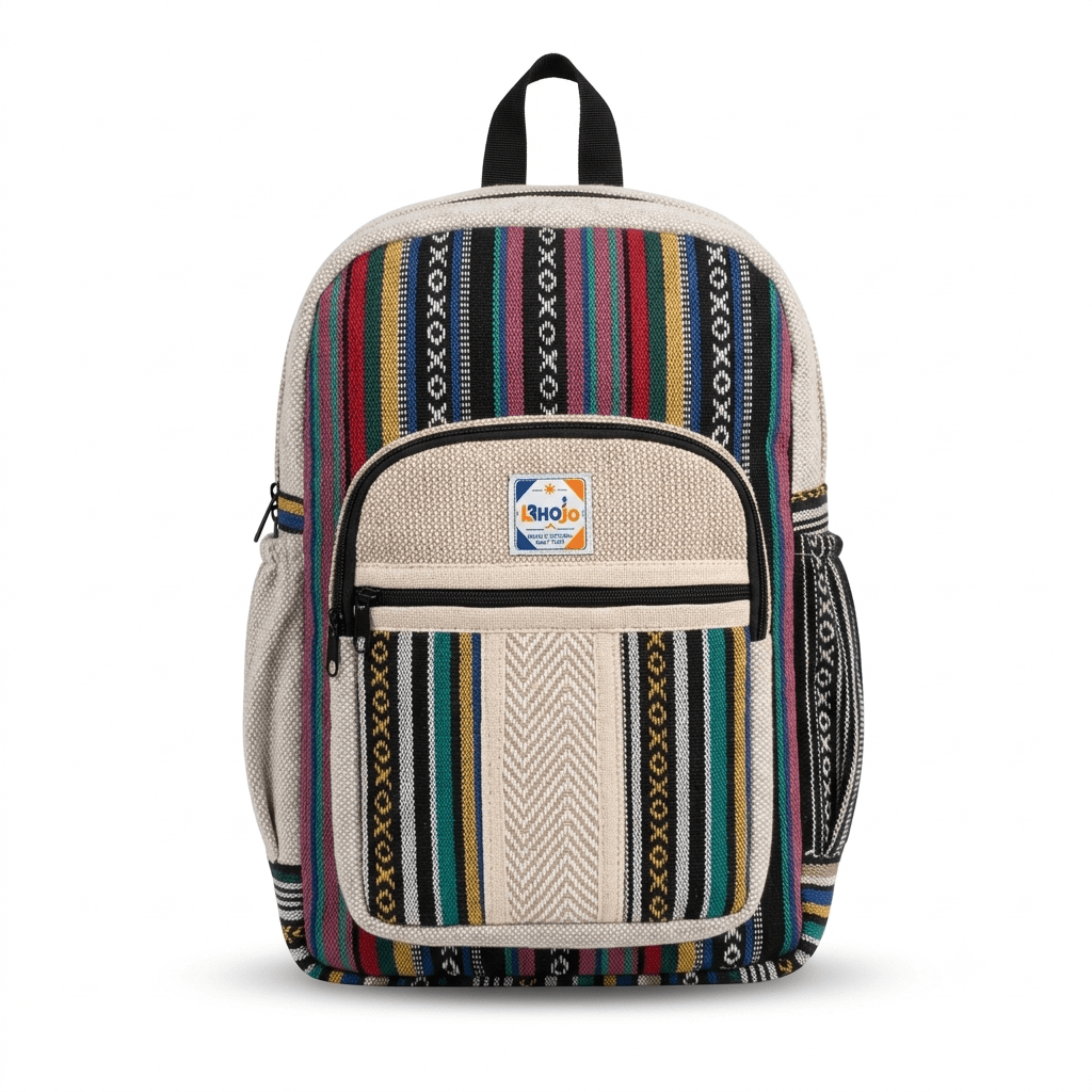 Hemp Pithu Bag for Travel & Adventure | Khojo - Hemp Bags - Khojo Store
