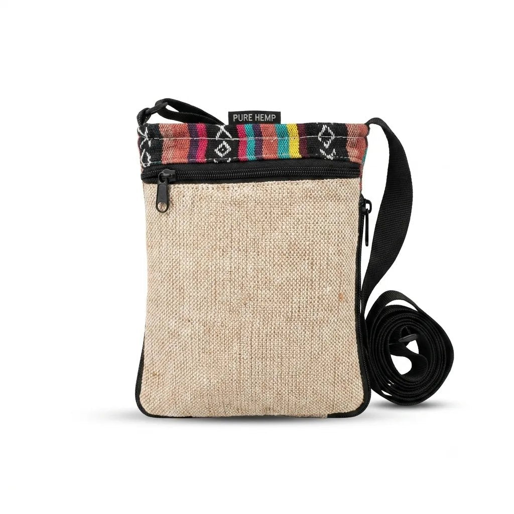 Hemp Raahi Expandable Multi-Zip Sling Bag for Travel | Khojo - Hemp Bags - Khojo Store