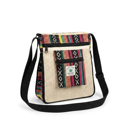 Hemp Raahi Expandable Multi-Zip Sling Bag for Travel | Khojo - Hemp Bags - Khojo Store