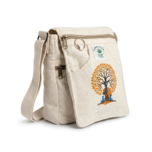 Compact minimalist hemp ring sling bag design by Khojo