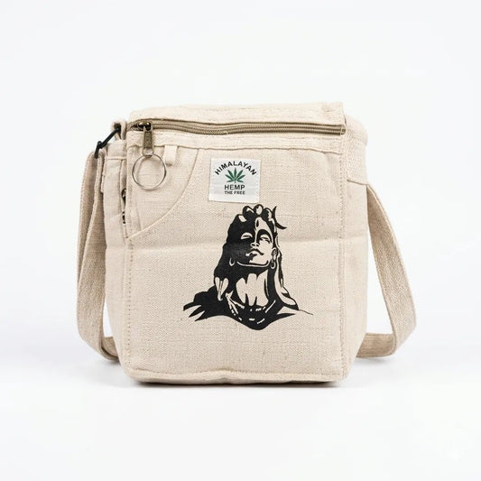 Khojo Hemp Ring Sling Bag worn crossbody for travel