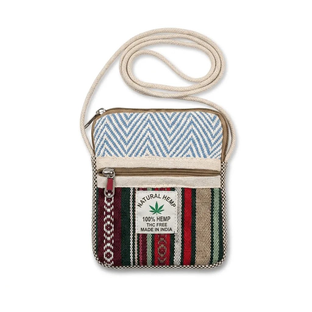 Hemp Sling Pouch for Travel | Khojo - Hemp Bags - Khojo Store