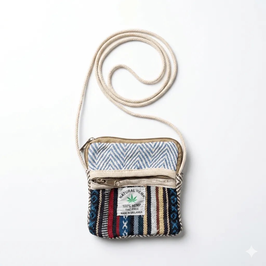 Hemp Sling Pouch for Travel | Khojo - Hemp Bags - Khojo Store