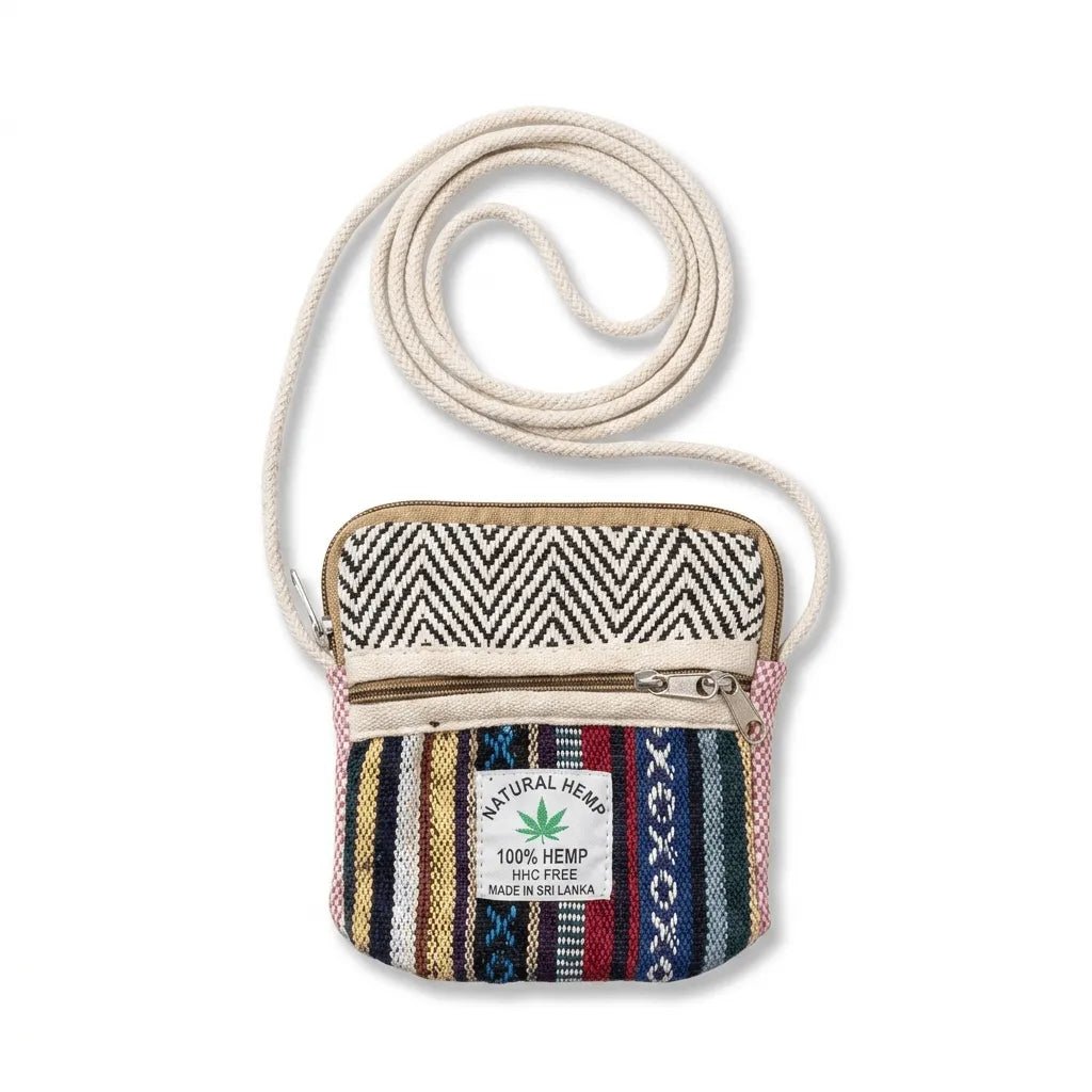 Hemp Sling Pouch for Travel | Khojo - Hemp Bags - Khojo Store