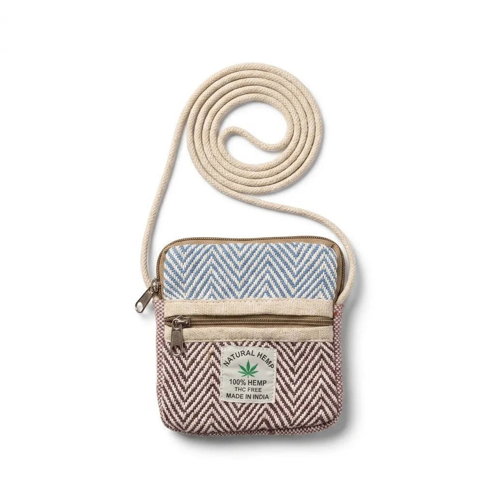 Hemp Sling Pouch for Travel | Khojo - Hemp Bags - Khojo Store