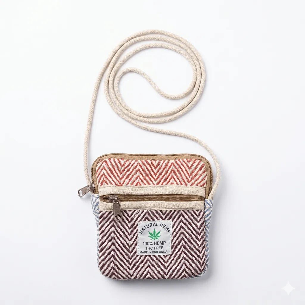 Hemp Sling Pouch for Travel | Khojo - Hemp Bags - Khojo Store