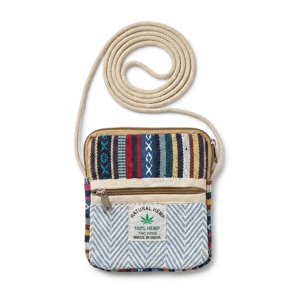 Hemp Sling Pouch for Travel | Khojo - Hemp Bags - Khojo Store
