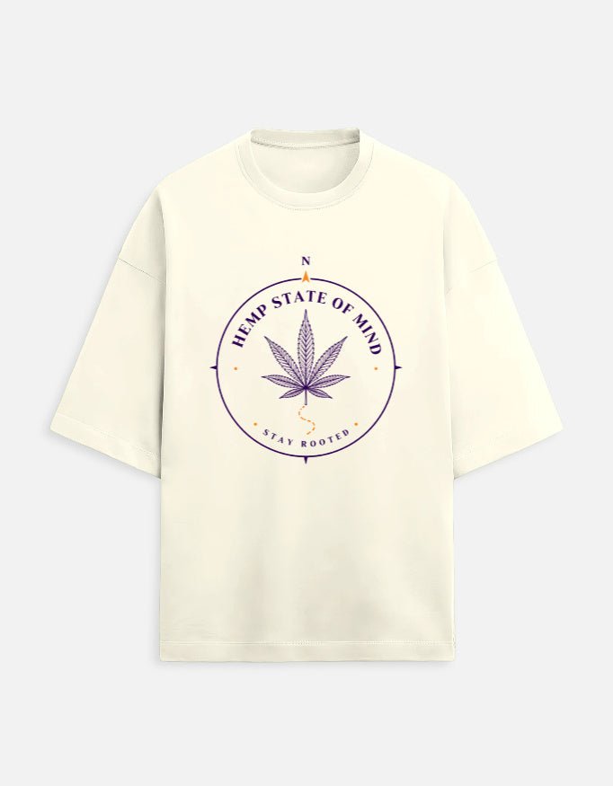 Hemp State Of Mind Oversized Tee | Khojo - Travel Apparel - Khojo Store