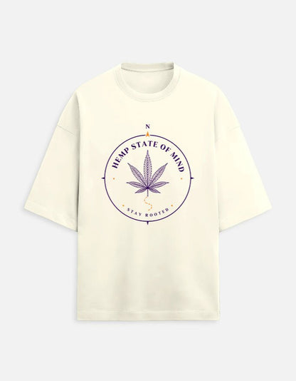 Hemp State Of Mind Oversized Tee | Khojo - Travel Apparel - Khojo Store