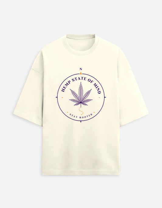 Hemp State Of Mind Oversized Tee | Khojo - Travel Apparel - Khojo Store