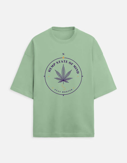 Hemp State Of Mind Oversized Tee | Khojo - Travel Apparel - Khojo Store