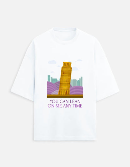 Leaning Tower Oversized Travel T-Shirt | Khojo - Travel Apparel - Khojo Store